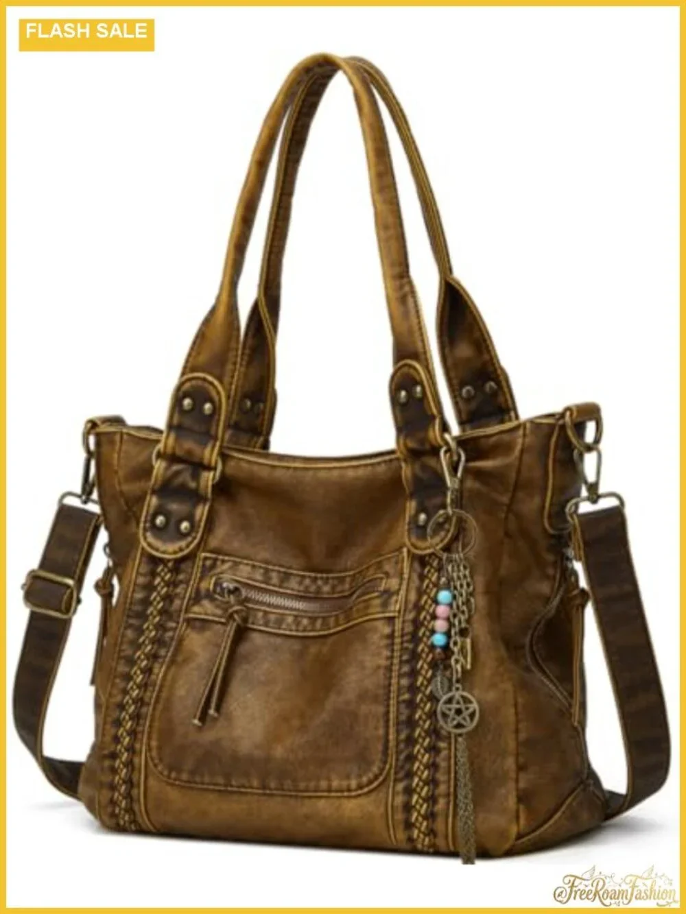 Women's Large Tote Crossbody Bag Soft Faux Leather Hobo Handbag with Pockets